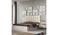 חדר שינה הכולל מיטה זוגית משולבת ריפוד ושידה דגם קוסטה ריקה