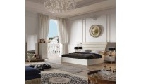חדר שינה קומפלט מיטה זוגית כולל 2 שידות וקומודה ומראה ושידת מגירות דגם לביאה