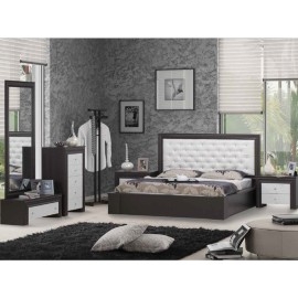 חדר שינה קומפלט מיטה זוגית כולל 2 שידות וקומודה ומראה ושידת מגירות דגם נבאדה               