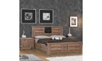 חדר שינה קומפלט מיטה זוגית כולל 2 שידות וקומודה ומראה מגירות דגם דבורית