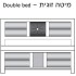 חדר שינה קומפלט מיטה זוגית כולל 2 שידות וקומודה ומראה מגירות דגם דרים            