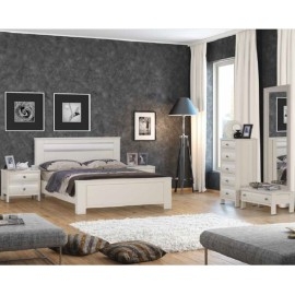 חדר שינה קומפלט מיטה זוגית כולל 2 שידות וקומודה ומראה ושידת מגירות דגם פריז