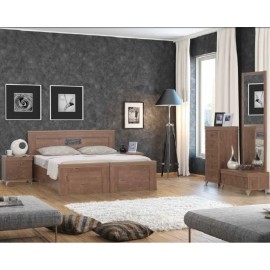 חדר שינה קומפלט מיטה זוגית כולל 2 שידות וקומודה ומראה ושידת מגירות דגם יוני