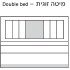 חדר שינה קומפלט מיטה זוגית כולל 2 שידות וקומודה ומראה ושידת מגירות דגם טורינו       