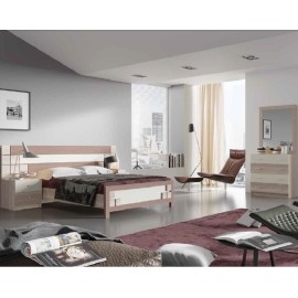חדר שינה קומפלט מיטה זוגית כולל 2 שידות וקומודה ומראה ושידת מגירות דגם רנואר 
