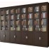 ספריית קודש סנדוויץ' 8 דלתות כולל קרניז דגם אריאל דלתות זכוכית ארוכות