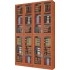 ספריית קודש 4 דלתות סנדוויץ דגם מוריה זכוכית לכל הדלתות