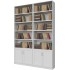ארון ספרים סנדוויץ 4 דלתות תחתונות 6 מדפים דגם עמודון