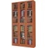ספריית קודש 3 דלתות משולבות זכוכית סנדוויץ  דגם מוריה 