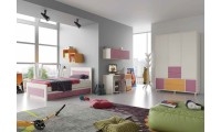 חדר ילדים קומפלט דגם סופרבוי כולל מיטה כפולה ו 2 מגירות שולחן כתיבה 4 מגירות + כוורות וארון מעוצב