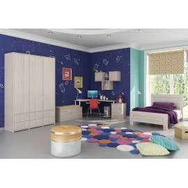 עוד עלחדר ילדים קומפלט דגם קרנבל כולל מיטה ומזנון + שולחן כתיבה, שידה, כווורת וארון בגדים מעוצב