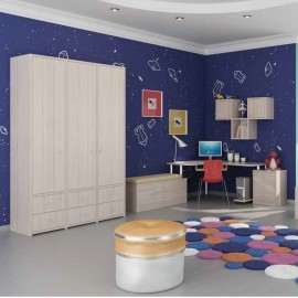חדר ילדים קומפלט דגם קרנבל כולל מיטה ומזנון + שולחן כתיבה, שידה, כווורת וארון בגדים מעוצב