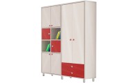 ארון בגדים 4 דלתות ו 2 מגירות משולב כוורת עשוי mdf 28 דגם במבינו