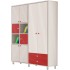 ארון בגדים 4 דלתות ו 2 מגירות משולב כוורת עשוי mdf  28 דגם נתנאל 