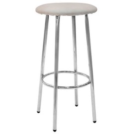 כסא בר ממתכת בצבע ניקל 