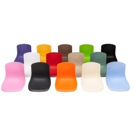 כסא בר מעץ עם מושב פוליפרופילן דגם יונתן רגל קונוס עץ