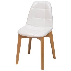 כסא מעץ עם מושב מרופד דגם נועם
