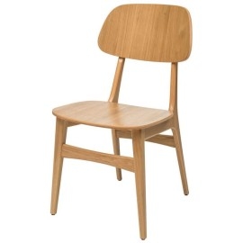 כסא מעץ אלון אמיתי בעל מראה רטרו דגם עמית