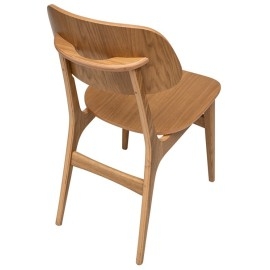 כסא מעץ אלון אמיתי בעל מראה רטרו דגם עמית