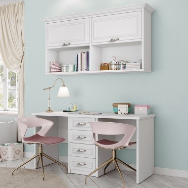 פינת עבודה 4 מגירות + כוורת 4 תאים לתליה דגם אושר