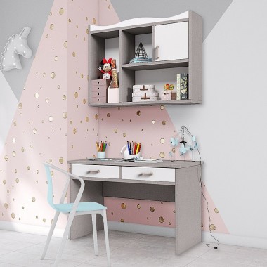 פינת עבודה 2 מגירות + כוורת לתליה דגם שניאל