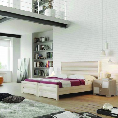 מיטה יהודית כולל ריפוד ושידת לילה דגם מרצ'לו