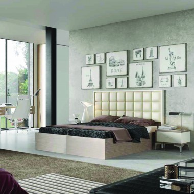 מיטה יהודית כולל ריפוד ושידת לילה דגם קזבלנקה