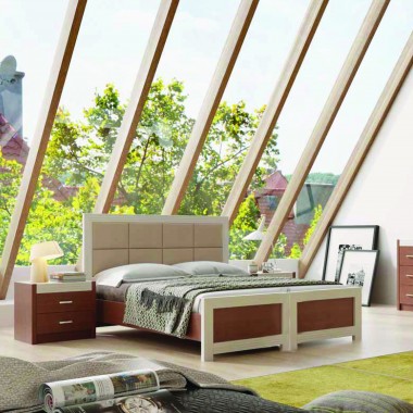 מיטה יהודית כולל ריפוד ושידת לילה בשילוב קרניז דגם נפולי