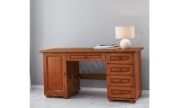 שולחן כתיבה מפואר עץ מלא צבע אגוז דגם 3026