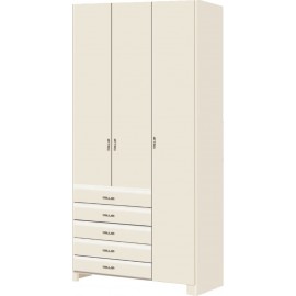 ארון בגדים פתיחה 3 דלתות ו 5 מגירות דגם מלגה