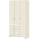 ארון בגדים פתיחה 3 דלתות ו 5 מגירות דגם מלגה