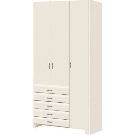 ארון בגדים פתיחה 3 דלתות ו 5 מגירות דגם מלגה