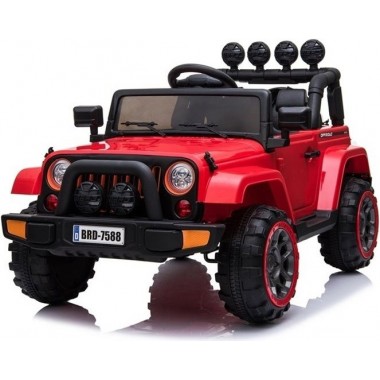 גיפ סופה בצבע אדום עם גלגלי גומי שני מושבים מפואר 12 וולט 