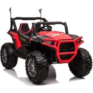 ג'יפ באגי UTV באגי ספורט משופר בצבע אדום עם דגלים גלגלי גומי 24V