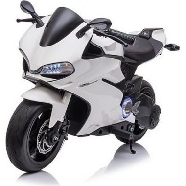 אופנוע דוקאטי לילדים 24V חזק במיוחד צבע לבן