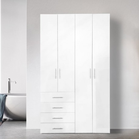 ארון 4 דלתות 4 מגירות דגם יובל גובה 240 ס"מ