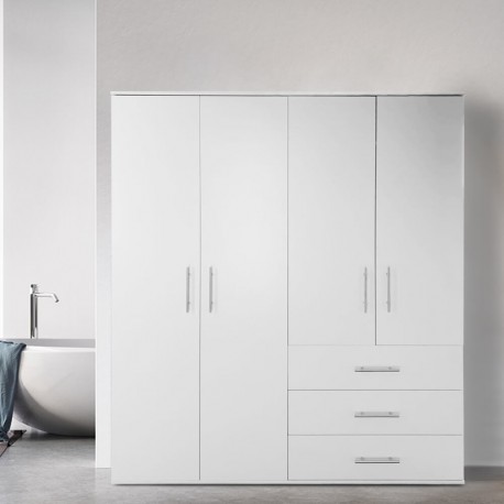 ארון בגדים 4 דלתות דגם אורית