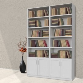 ארון ספרים סנדוויץ 4 דלתות תחתונות 7 תאים דגם 2-D