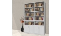 ארון ספרים סנדוויץ 4 דלתות תחתונות 7 תאים דגם הוד