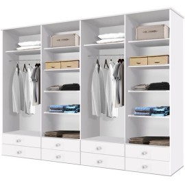 ארון בגדים 8 דלתות ו8 מגירות דגם לילך צוקל