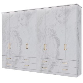 ארון בגדים 8 דלתות ו8 מגירות דגם לילך צוקל