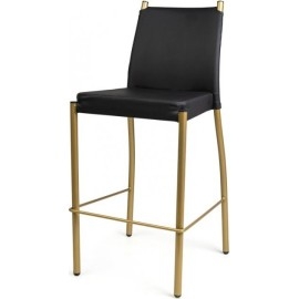 כסא בר ממתכת עם מושב מרופד בעיצוב מודרני דגם נוגה