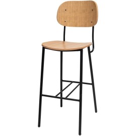 כסא בר מושב עץ דגם ריץ