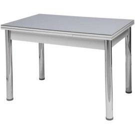 שולחן מתכת פלטה בשילוב זכוכית דגם אמה