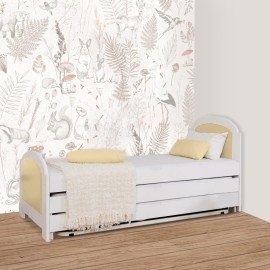 מיטת נוער משולשת עשויה מתכת משולב עץ דגם אמה