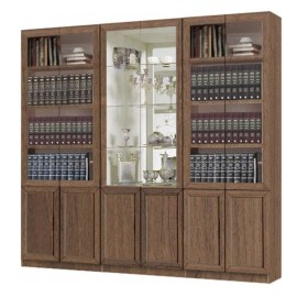 ספריית קודש סנדוויץ 6 דלתות כולל ויטרינה דגם בנימין