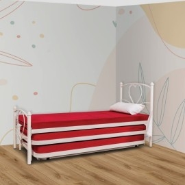 מיטת נוער היירזר כפולה עשויה מתכת דגם רנה