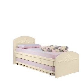 מיטת נוער כפולה עשויה מתכת משולב עץ דגם יוניק אלזה