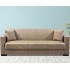 ספה תלת מושבית הופכת למיטה + 2 כריות בצבע חום דגם נורית
