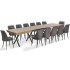 שולחן פינת אוכל מפואר מלבנית נפתחת עד 4 מטר עם 4 פתיחות + 6 כסאות דגם מאיה